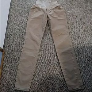 Khaki maternity pants
